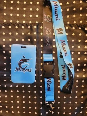 Miami Marlins MLB Lanyard Keychain & ID Holder  - Image 1 of 2