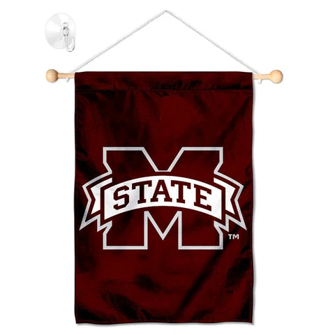 Mississippi State Bulldogs Banner Window Hanging with Suction Cup Cover