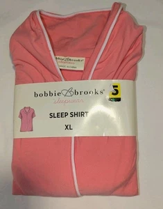 Bobbie Brooks Gr. XL Button Down Schlafshirt und Shorts Rosa Neu - Bild 1 von 4