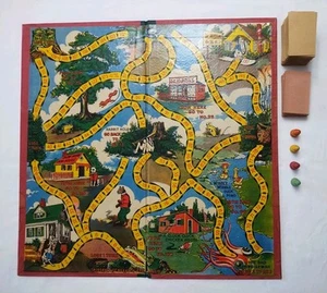 1947 Milton Bradley Uncle Wiggly Board Game #4817 COMPLETE W/ NO BOX - Picture 1 of 4