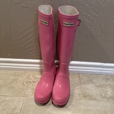 Hunter Original Womens Vibrant Pink Rain Boots US Women’s Size 6 ASIS - Image 1 of 4