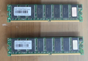 Jet Ram TRANSCEND 512MB DDR 333 DIMM  (2 barrette) - Foto 1 di 2