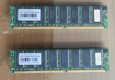 Jet Ram TRANSCEND 512MB DDR 333 DIMM  (2 barrette) - Immagine 1 di 2