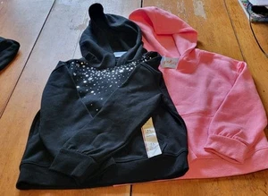 Set Of Two Cat & Jack Fleece Pullover Hoodie Size XS(4-5) - Picture 1 of 8