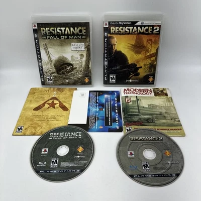 Resistance 1 Fall Of Man And Resistance 2 Sony PS3 Tested And Complete In Box ! - Image 1 of 4