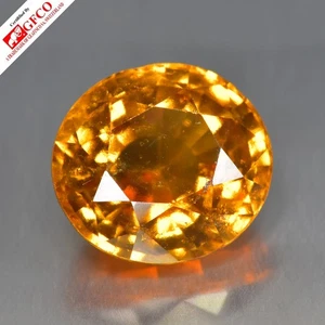 8.71Ct GFCO Certified Natural Orange Grossular Garnet Oval Shape - Srilanka Gem - Picture 1 of 3