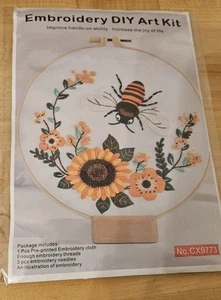 Kit bordado a mano hágalo usted mismo flores de abeja CX0773 - Imagen 1 de 3