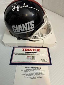 Ottis Anderson Autographed Mini Giants Helmet (Tristar COA) - Picture 1 of 4