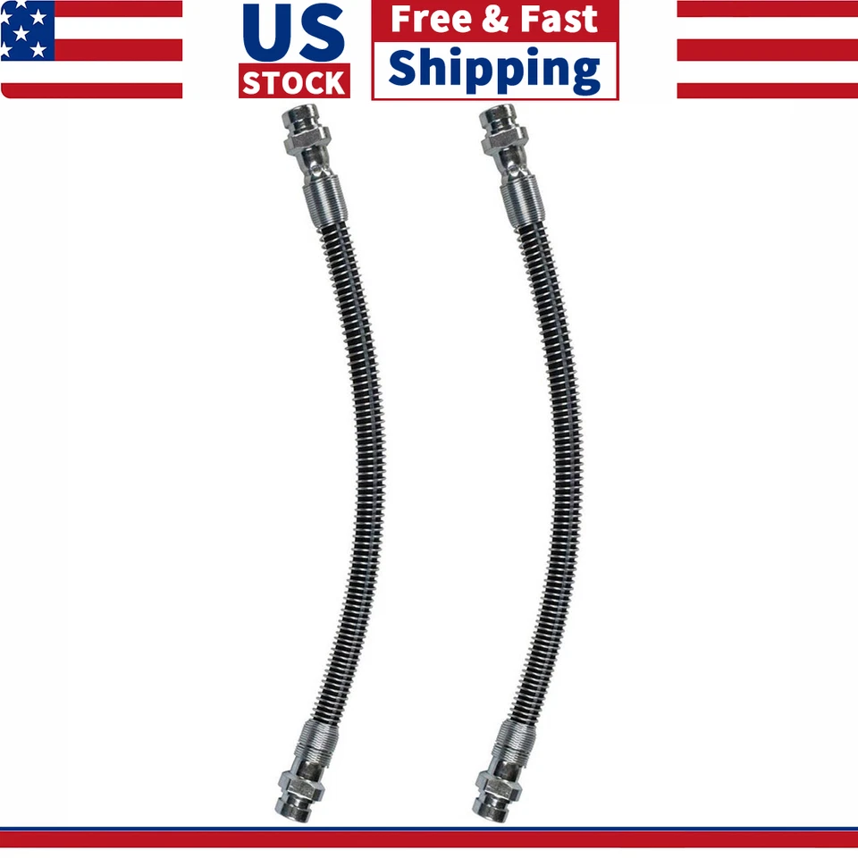 2x Front Outer Brake Hose Brake Line For 1987 1988 1989 Dodge Ram 50 RWD Foto 1 de 4