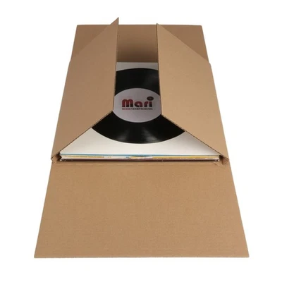 MARI-MEDIENVERPACKUNG 25 St. LP 2-wellige Versandkartons für variabel 1-10 St. Vinyl Schallplatten