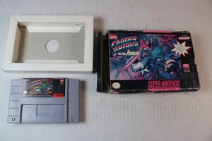 Captain America and The Avengers (SNES Super Nintendo) con gioco, scatola, supporto - Foto 1 di 10