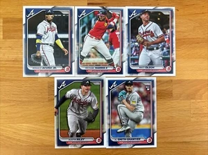 2024 Bowman Atlanta Braves Base Team Set 5 Cards Ronald Acuna Jr. - Picture 1 of 2
