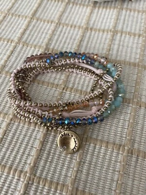 Pulsera o collar envolvente múltiple Chloe + Isabel delicado con cuentas y cadena ~ ajustable Foto 1 de 4