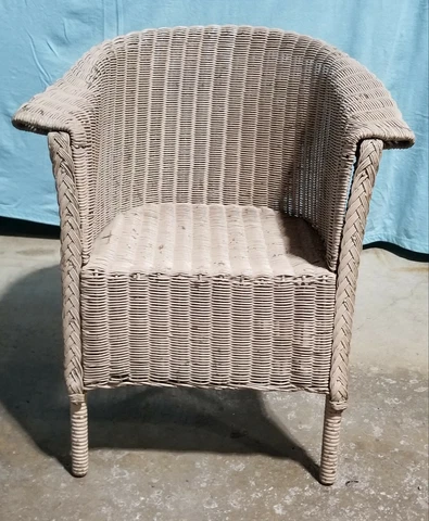 Antique Child's Doll Wicker Chair Cover