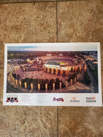 Final Season Turner Field Atlanta Braves 2016 SGA 11x17 Poster Cover