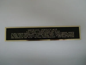 Michael Jordan Bulls Autograph Nameplate For A Basketball Case Or Photo 1.5 X 8 - Picture 1 of 12