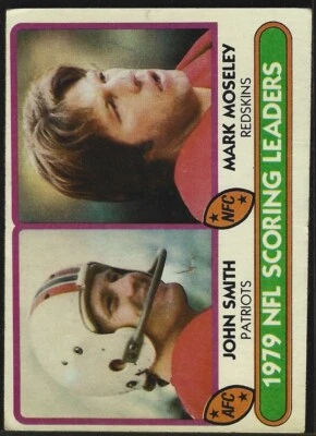 1980 Topps #334 1979 Scoring Leaders - John Smith / Mark Moseley - Image 1 of 2