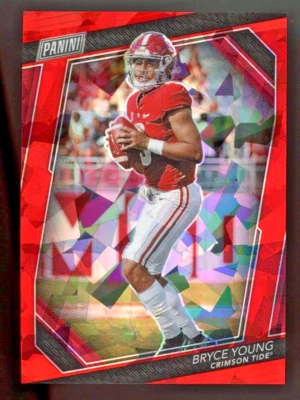 Bryce Young 2023 Panini National VIP RED Cracked Ice Prizm RC Card /199 - Image 1 of 2