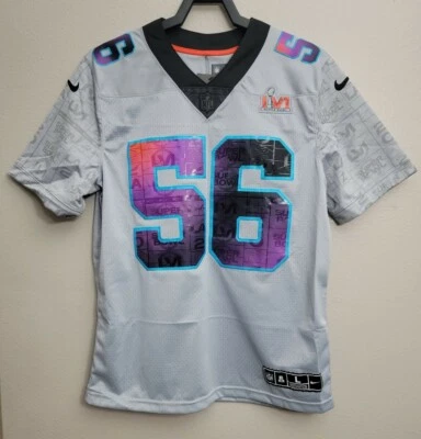Camiseta masculina de futebol Nike NFL Super Bowl LVI 56 jogo limitado tamanho grande G nova - Imagem 1 de 4