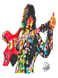 Joe Perry Aerosmith Guitar Hard Rock Music Print Poster Wall Art 8.5x11 - Picture 1 of 4