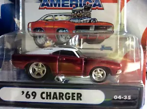 MUSCLE MACHINES 1969 DODGE CHARGER R/T 1/64 69 CHARGER - VOTE AMERICA - Picture 1 of 3