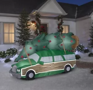 Gemmy 8' ft Wide Airblown Station Wagon w/Tree-Scene Inflatable #110518 - Picture 1 of 2