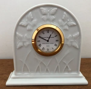 PHILIPPE DESHOULIERES Limoges NATURALIS porcelain TABLE CLOCK - Picture 1 of 8