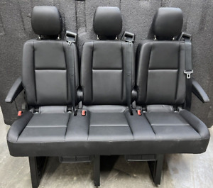 2020 2021 2022 2023 Sprinter Van 3 Person Recliner Bench Seat Black MB Tex Vinyl