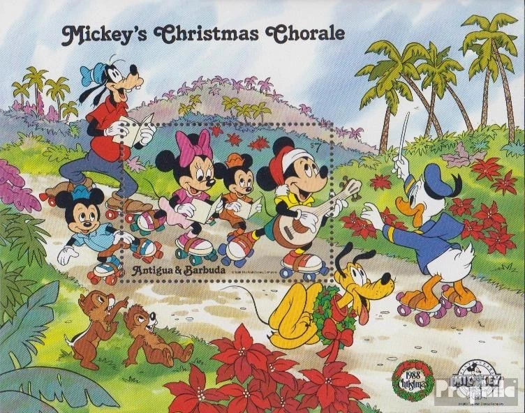 antigua and Barbuda block150 mint/MNH 1988 Micky Maus: Walt-Disney-Figures - Изображение 1 из 1