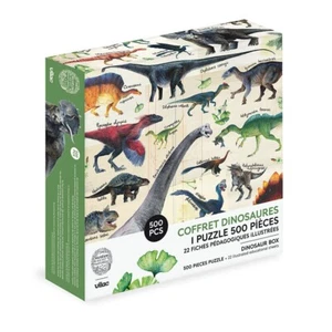Puzzle 500 Piezas Dinosaurios Museo Historia Natural + 22 Fichas - Vilac 9625 - Imagen 1 de 6