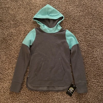 Nueva sudadera con capucha polar de felpa C9 Champion para niñas verde y gris jaspeado talla M (7-8) nueva con etiquetas Foto 1 de 4