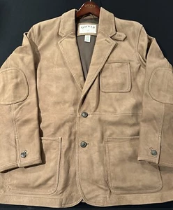 Abrigo Chaqueta Hombre Orvis 100% Cuero Gamuza Talla 46 - Imagen 1 de 15