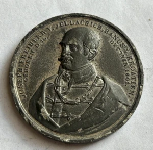 Joseph von Jellachich (Josip grof Jelačić Bužimski) Medaille Verbot Kroatiens - Bild 1 von 2