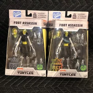 2 TMNT BST AXN Foot Assassin Yellow Figure LE Collectors Card Loyal Subjects 1 - Picture 1 of 7