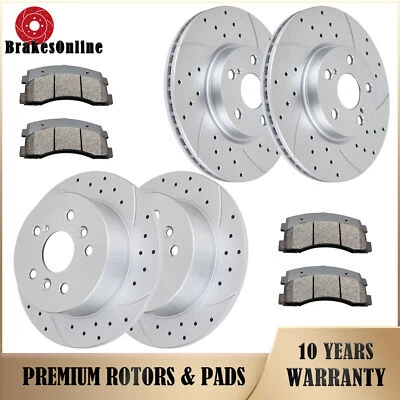 Front and Rear Brake Rotors Pads fit for Mazda 6 2006-2007 2008-2013 Drilled - Image 1 of 4