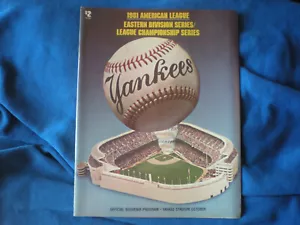 1981 ALCS YANKEES YANKEE STADIUM PROGRAM - Picture 1 of 2