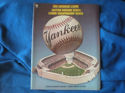 1981 ALCS YANKEES  YANKEE STADIUM  PROGRAM - Image 1 of 2