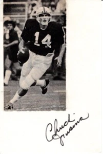 T19-79908 Football autograph card Chuck Fusina QB Penn State, Tampa Bay 1979-81 - Picture 1 of 1