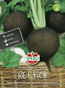 Sperli Rettich 'Runder schwarzer Winter, , lange Lagerfähig   Samen - Imagen 1 de 1