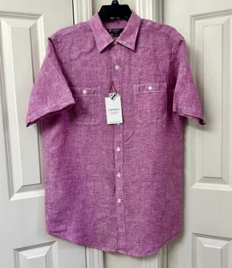 Cremieux Herren Leinen Kurzarm Webhemd, Gr. M - Bild 1 von 4