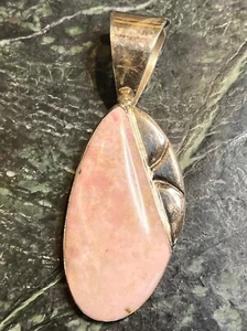 Lovely DTR Jay King Signed PinK Rhodolite Sterling Silver Pendant 1”W x 2.75"L - Picture 1 of 6