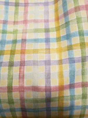 Waverly Lauren Hancock LH Parfait Plaid Fabric Pastel Multicolor 56" W, 13 yards - Image 1 of 4