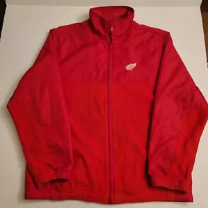 Vintage Detroit Red Wings Jacket Mens 2XL Red Reebok Full Zip Coat NHL Hockey - Picture 1 of 10