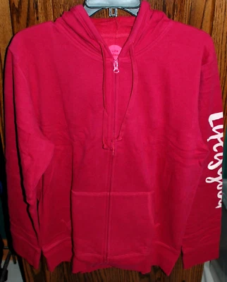 Sudadera con capucha grande nueva con etiquetas Life is Good rosa pintada manga cremallera frontal para mujer Foto 1 de 4