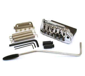 Hipshot 42100VC 2-Point Countour CHROME Tremolo Kit for Fender USA Stratocaster - Picture 1 of 2