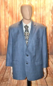 Lauren Ralph Lauren Herren Blau Seide Wolle Fensterscheibe 2 Knopf Sport Mantel 48R - Bild 1 von 11