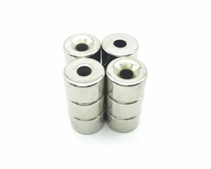 20pz Disco 15mm x 10mm Foro 5mm Tondo Forte Magneti Terre Rare NeodimioN48 - Foto 1 di 2