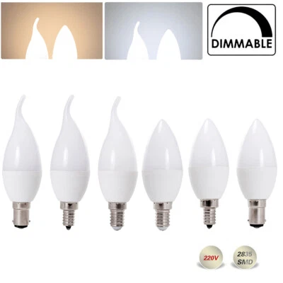 5W Dimmable E14 E12 B15 LED Chandelier Candle Light 220V 240V Bulb White Lamp AU - Image 1 of 4