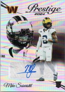 2024 Panini Prestige Football Mike Sainristil Rookie Auto #337 W174 - Bild 1 von 2