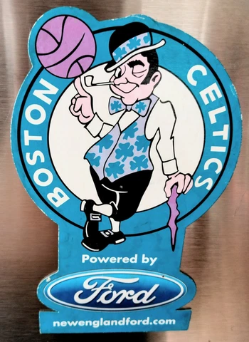 BOSTON CELTICS FORD MOTOR COMPANY VINTAGE VINYL  LOGO MAGNET Cover
